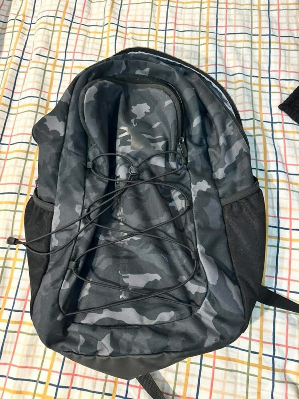 Under Armour Black Gray Camo Backpack - Casual Everyday Pack
